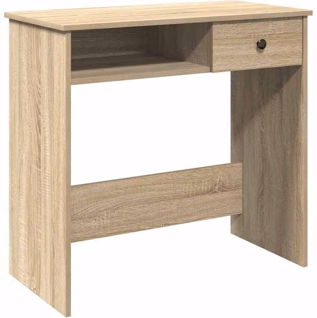 Berkfield Home Sonoma Oak Writing Desk in Beige, W/D/H: 80 x 40 x 75 cm