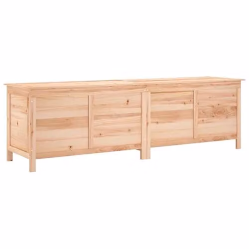 vidaXL Rustic Garden Storage Box in Natural Brown Solid Wood, W/D/H: 198.5 x 50 x 56.5 cm