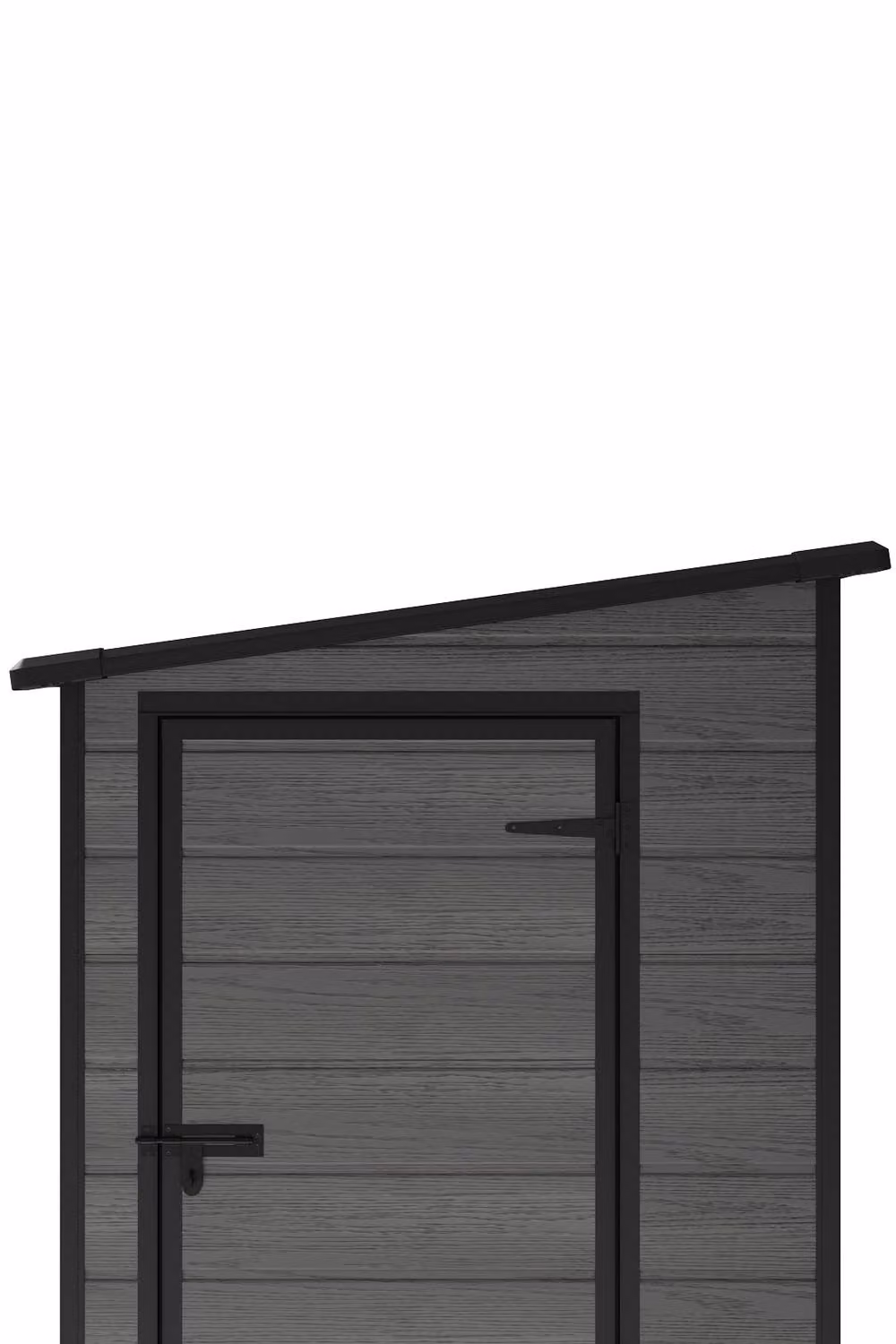 Living and Home Pent Roof Plastic Garden Storage Shed in Dark Grey, W: 152.4 cm, D: 121.92 cm, H: 194.4 cm – 5