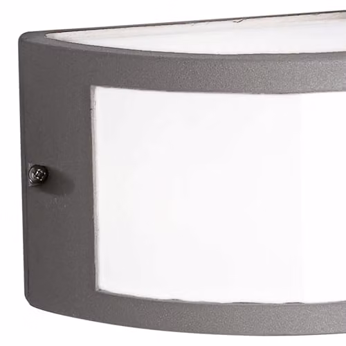 Faro Barcelona Negus 70696 Grey Aluminium Wall Light with Opal Polycarbonate Diffuser – 3