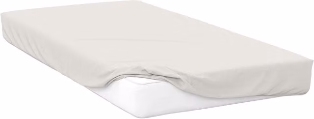 Belledorm Premium Blend 500 Thread Count Mako Satin Fitted Sheet, Ivory, W/D/H: 90 x 200 cm