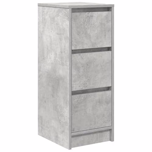 vidaXL Modern Sideboard in Concrete Grey, Engineered Wood, W/D/H: 29.5 x 34 x 76 cm