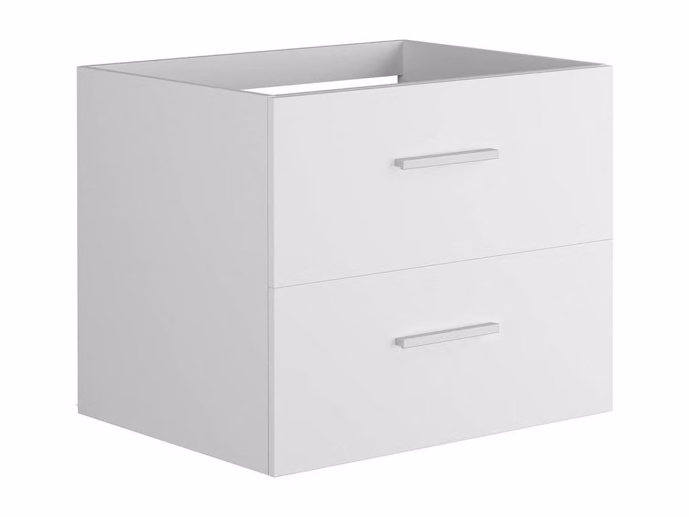 Vente-unique KAYLA Wall-Mounted Vanity Unit in White, W/D/H: 60 x 45 x 47 cm – 2