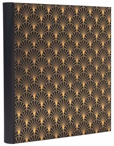 Exacompta Neodeco Photo Album Book, Black and Gold, 300 Photos, 60 Pages, W: 29 cm, H: 32 cm