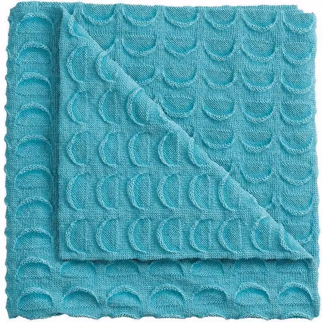 Helena Springfield Mimi Knitted Throw in Turquoise
