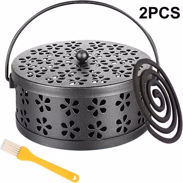 SPETLEK Portable Metal Mosquito Coil Holder, Black