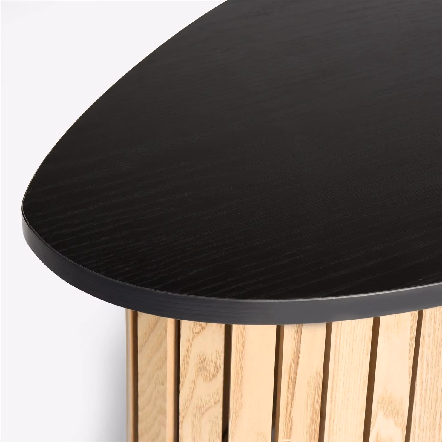 OHS Madison Ribbed Round Side Table in Black – 4