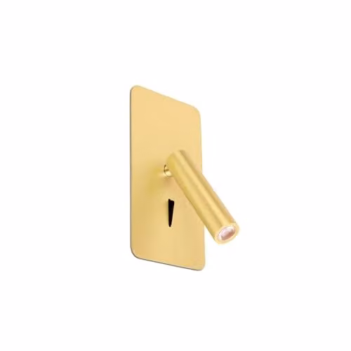 Netlighting Suau Integrated LED Reading Wall Light in Gold with 3000K Warm White Light