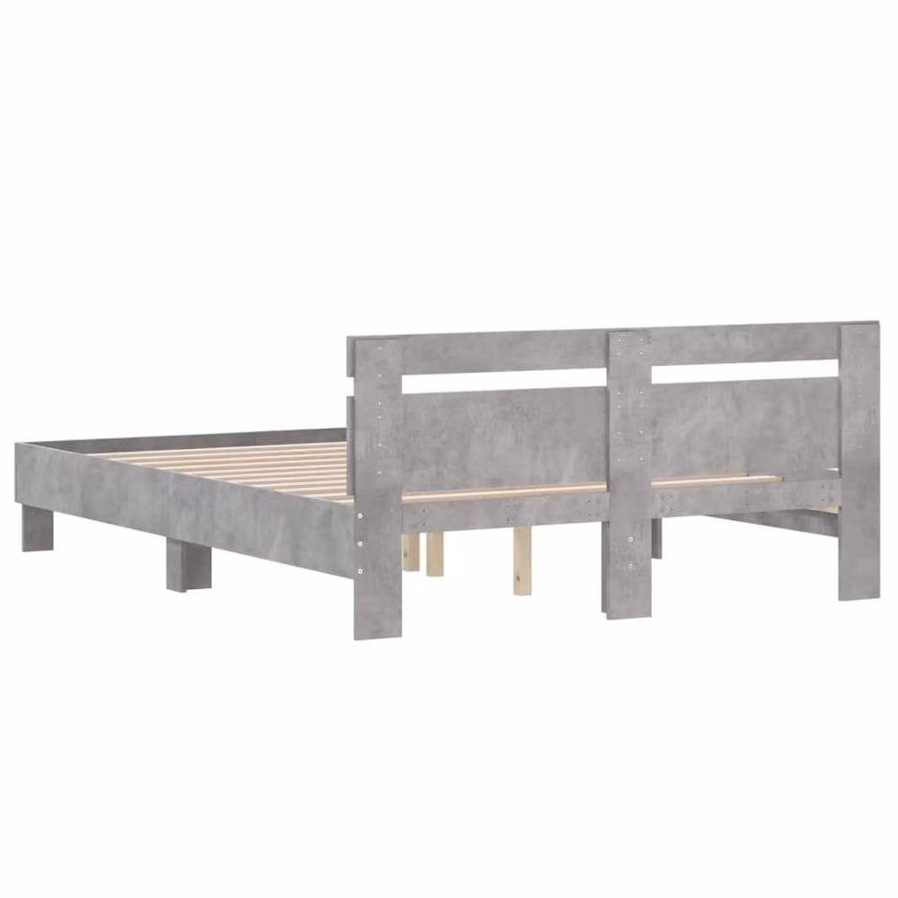 Berkfield Home Durable Bed Frame in Grey, W/D/H: 140 x 190 cm – 3