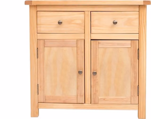 Cabinet Bits Lugo Waxed 2 Door 2 Drawer Sideboard in Light Brown