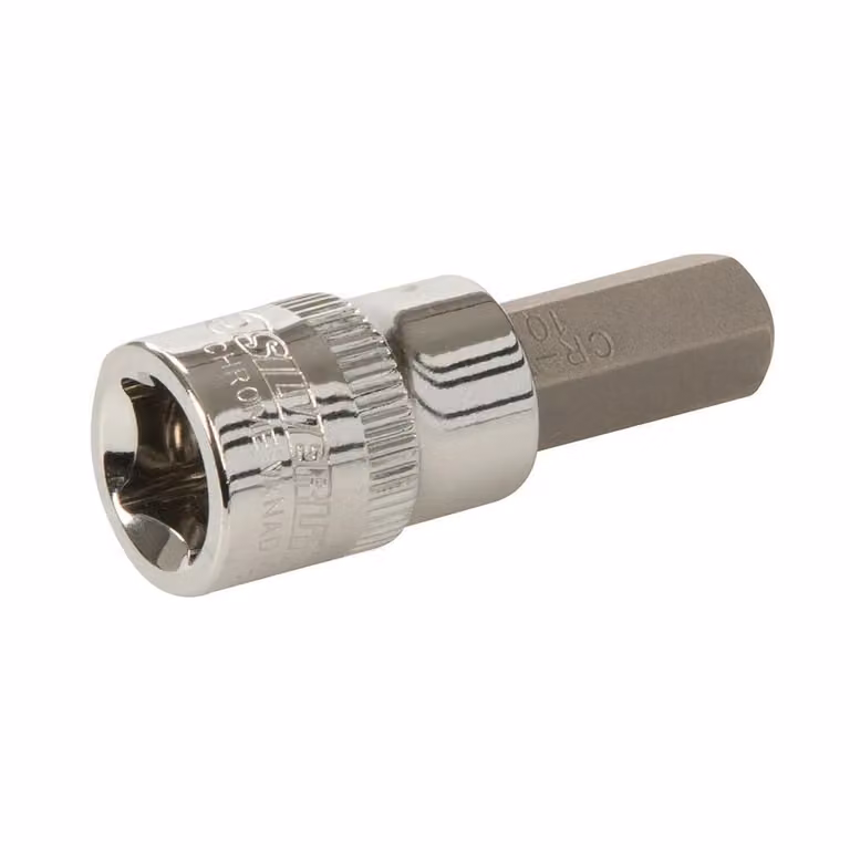 Loops 7 Piece 3/8 Inch Hex Drive Socket Set in Silver and Multicolour Chrome Vanadium
