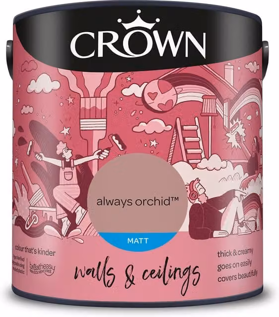 Crown Pink Matt Dispersion Emulsion Paint 2.5l