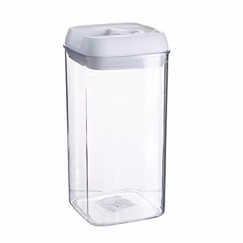 Argon Tableware Leakproof Plastic Food Storage Container with Clip Lock Lid, 1.2 l, White – 1
