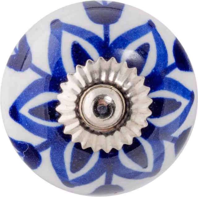 Nicola Spring Blue Ceramic Cabinet Knob