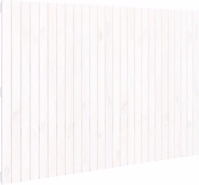 Berkfield Home White Rustic Solid Pine Wall Mount Headboard W/D/H: 166 x 3 x 110 cm