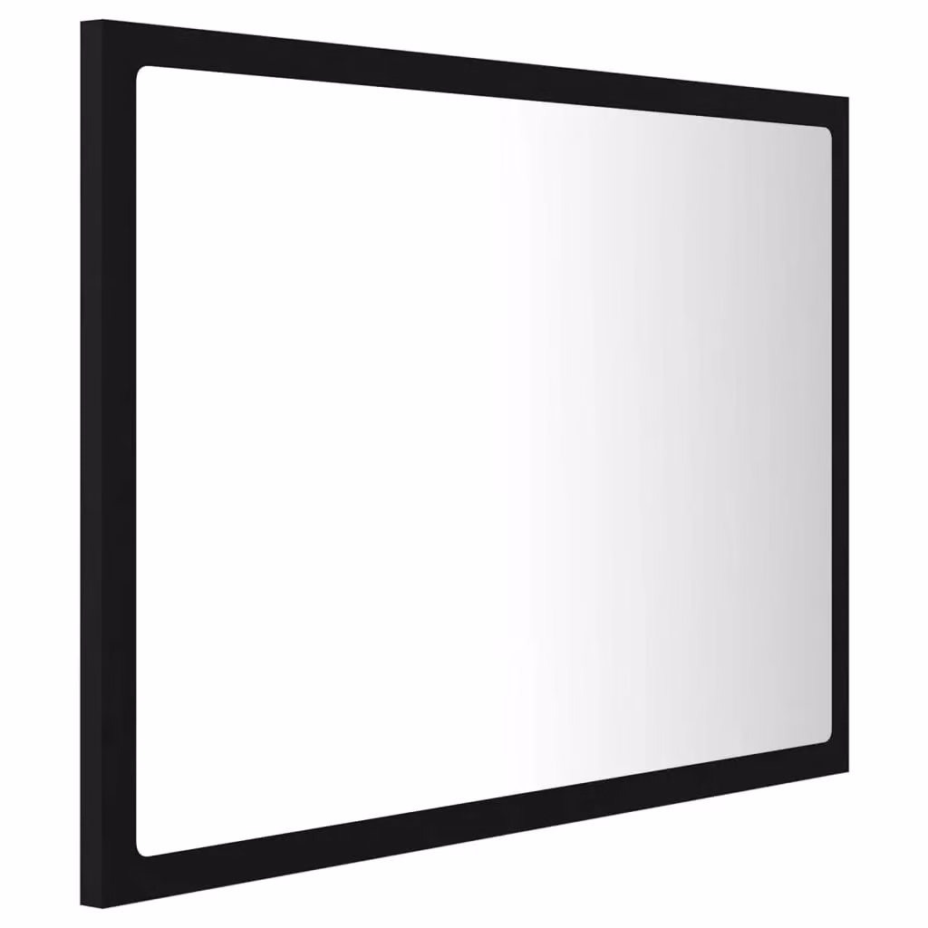 Berkfield Home LED Bathroom Wall Mirror, Black, W/D/H: 60 x 8.5 x 37 cm – 3