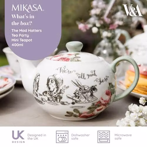 Mikasa Bone China Mini Teapot, 400ml, Blue and White – 2