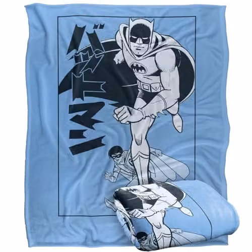 LOGOVISION Batman Robin Kanji Super Soft Fleece Throw Blanket, Multicolour, W: 152 cm, D: 127 cm