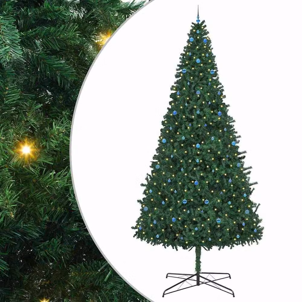 Berkfield Home Green Christmas Tree with Decorative String Lights, 400 cm – 2