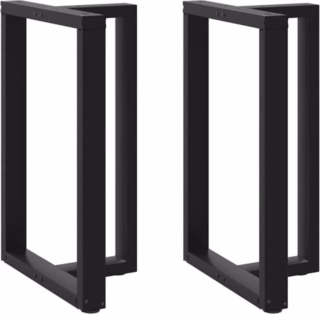 Berkfield T-Shaped Home Bar Table Legs, 2 Piece Set, Black Steel, W: 60 cm, D: 35 cm, H: 90-91 cm – 1