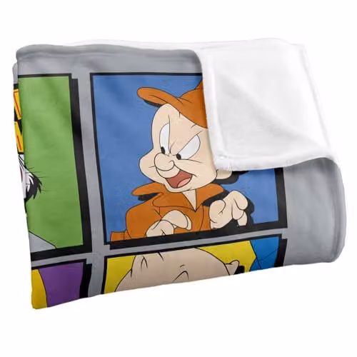 Warner Bros. Looney Tunes Square Portraits Super Soft Fleece Throw Blanket, Multicolour, W: 127.0 cm, H: 152.4 cm – 2