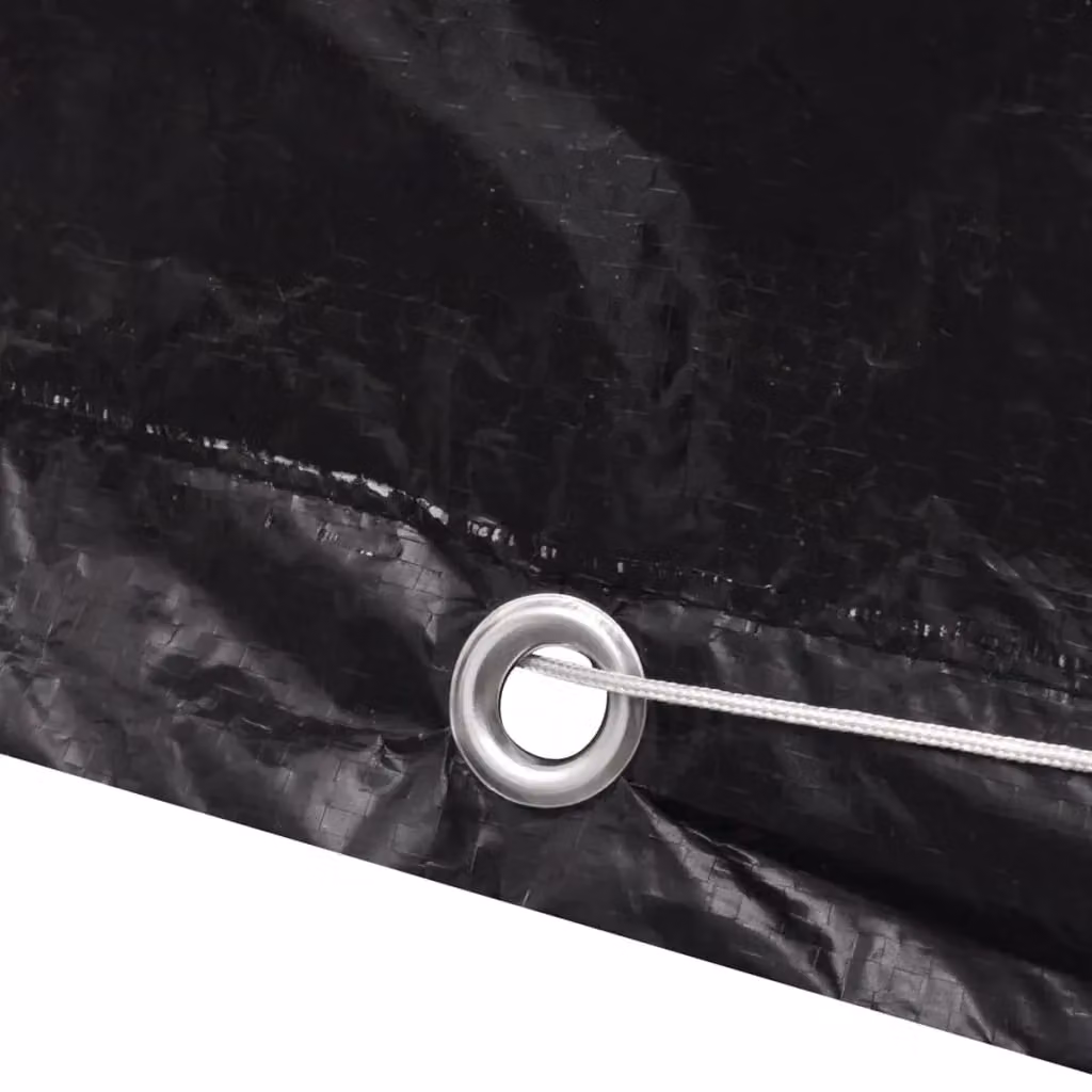 Berkfield Home Water Repellent Bench Garden Furniture Covers, 2 Pack, Black, W/D/H: 200 x 160 x 70 cm – 4