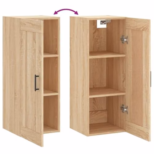 vidaXL Wall Mounted Cabinet in Sonoma Oak, W/D/H: 34.0 x 34.0 x 90.0 cm – 3