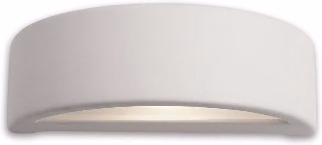 Netlighting Ceramic Indoor Wall Light in Acid White with Clear Glass and E27 Socket