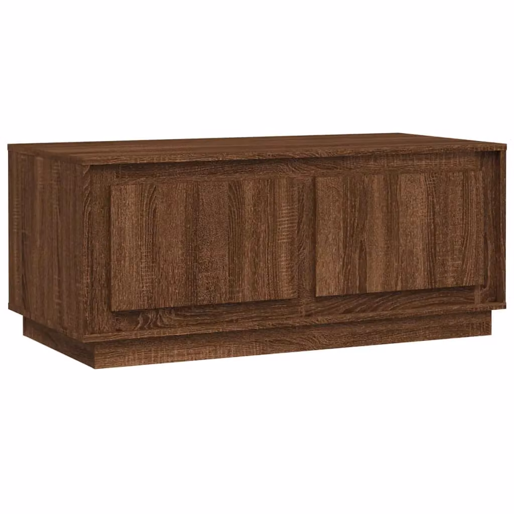 Berkfield Home Brown Oak Coffee Table, W/D/H: 102 x 50 x 44 cm – 2
