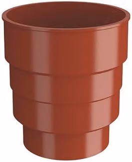 Lindab Steel Drain Connector in Tile Red