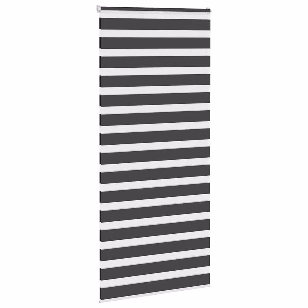 Berkfield Home Black Zebra Day and Night Blind, W: 110 cm, H: 230 cm, Polyester Fabric – 3