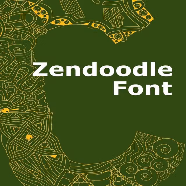 Nick Snels Zendoodle Font Paperback Book in Multicolour