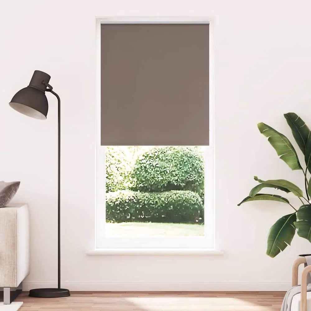 Berkfield Home Thermal Insulating Blackout Roller Blind, Brown, W: 120 cm, H: 230 cm – 2