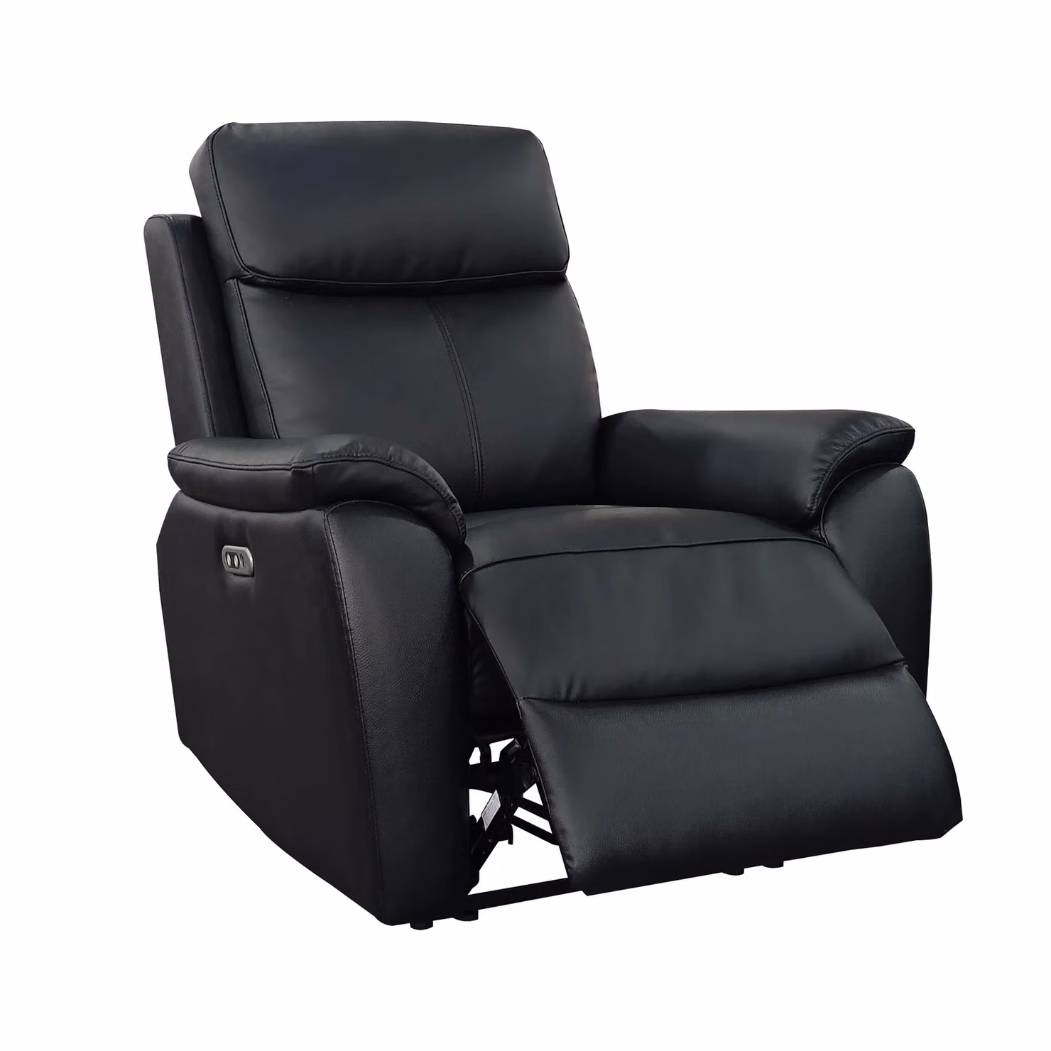 Aspire Kingsmere Black Real Leather Single Seater Power Recliner Armchair – 2