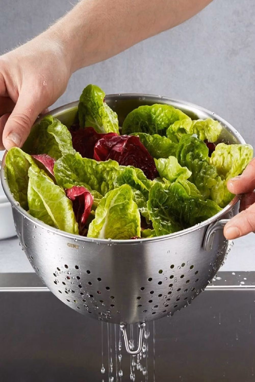 Gefu COLINO Stainless Steel Pasta and Vegetable Colander in Silver, Diameter: 24 cm – 2