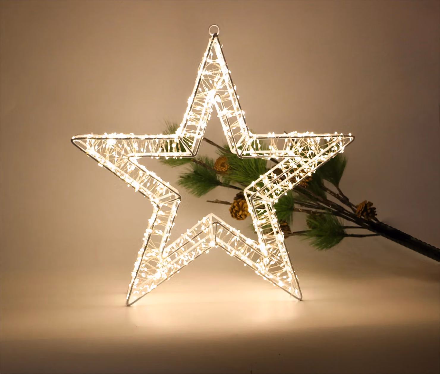 Xmas Haus 2D Warm White LED Star, W 50 cm x D 8 cm – 2