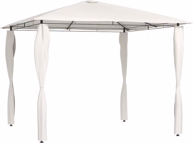 Berkfield Home Gazebo with Post Covers in Beige, W/D/H: 300 x 300 x 260 cm – 1