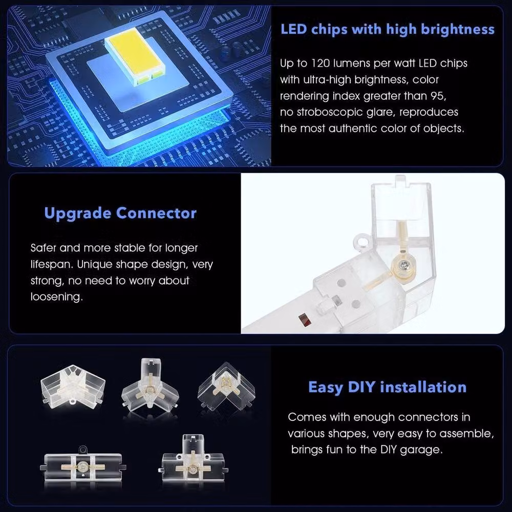 Kelvenix 14 Hexagon LED Ceiling Light, 600W, White with Blue Accent Light – 2
