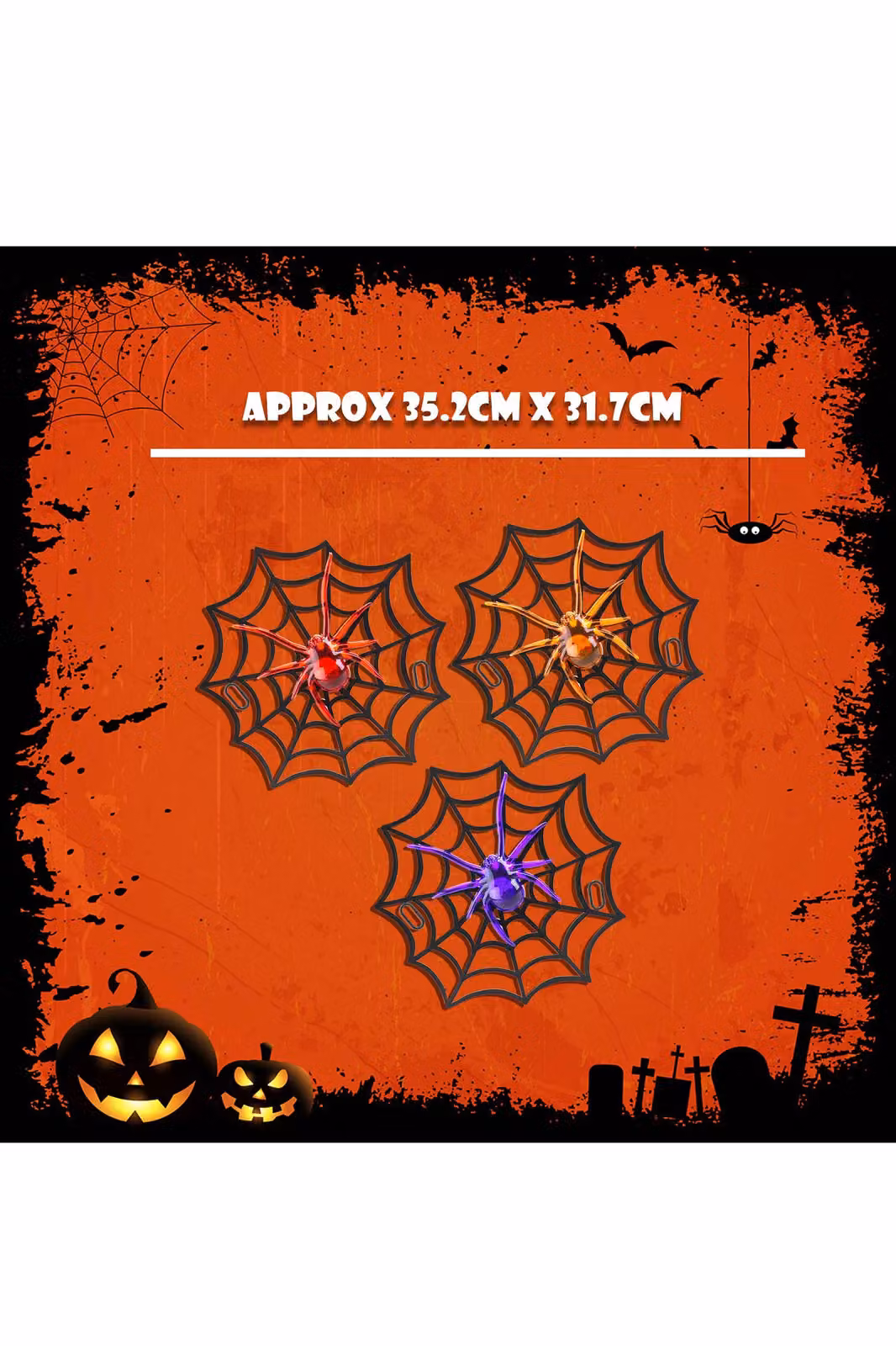VFM e-Store Light Up Spider on Web Halloween Party Decoration, Multicolour – 2