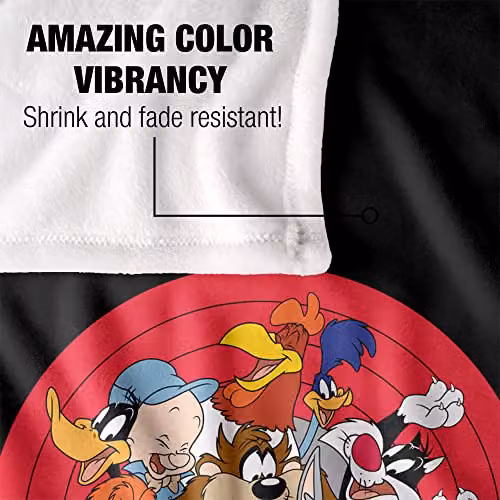 Warner Brothers Looney Tunes Silky Touch Super Soft Fleece Throw Blanket, Multicolour, W: 152 cm, D: 127 cm – 6
