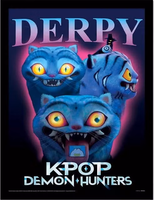 Netflix Derpy Tiger Multicolour Framed Paper Poster – 1