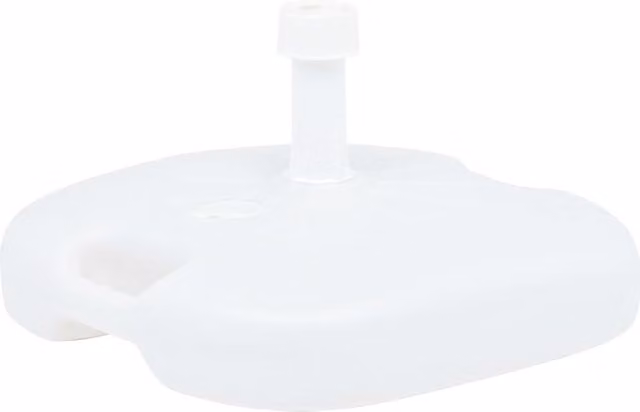 Berkfield Home White Plastic Parasol Base, Sand or Water Filled, 16 L