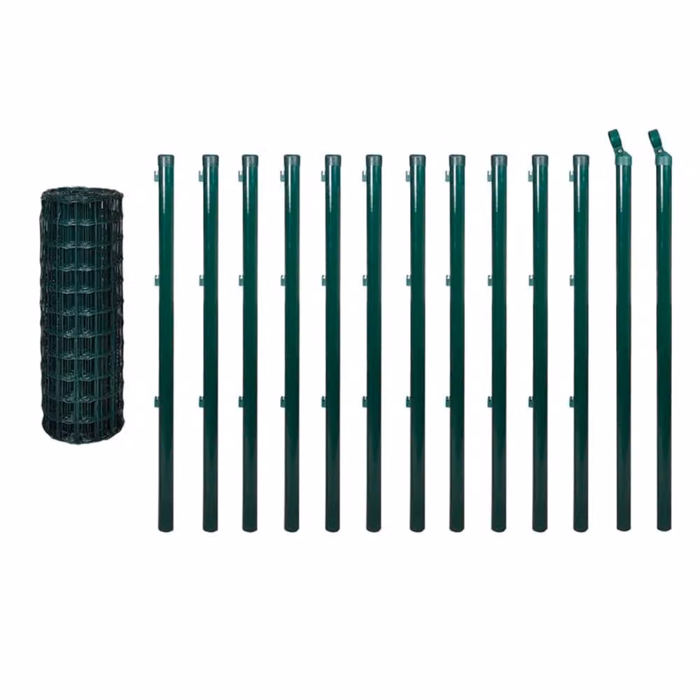 Berkfield Home Euro Fence Steel Green 25 x 1.5 m – 3