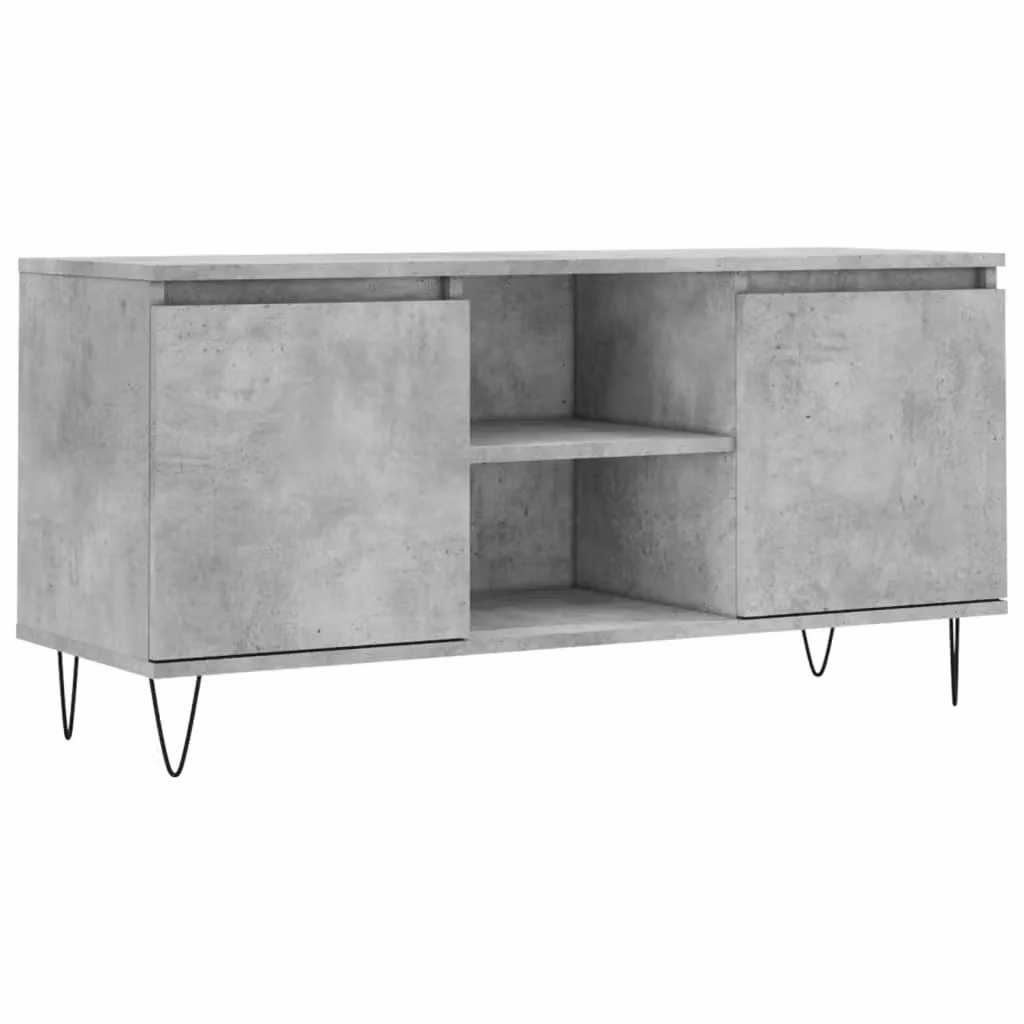 Berkfield Home Industrial TV Cabinet in Concrete Grey, W/D/H: 104 x 35 x 50 cm – 2