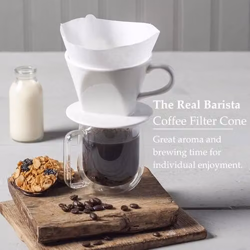 Wm Bartleet & Sons Traditional Porcelain Coffee Filter Cone in White – 3