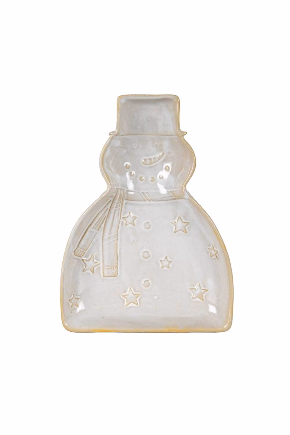 KDMD Alora Ceramic Snowman Dish in White