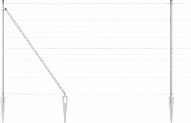 Berkfield Home Euro Fence with 7 Spike Posts, Galvanised Steel, Silver, 1.6 x 10 m