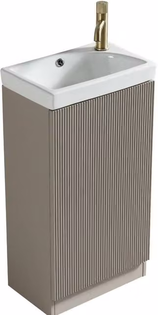 Bathroom Kingdom Flauto Soft Coffee Cloakroom Basin Vanity in Taupe, W: 45 cm