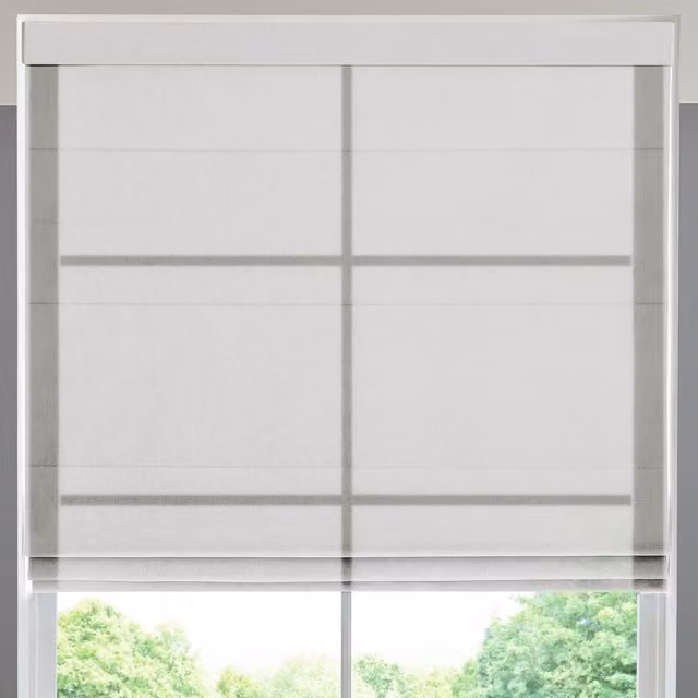 Terrys Felicity Sheer Voile Made to Measure Roman Blind in Ivory