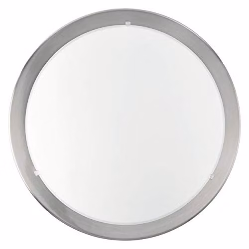 Loops Modern Wall and Ceiling Mounted Sconce in Silver and White with Transparent Glass, E27 Bulb Compatible